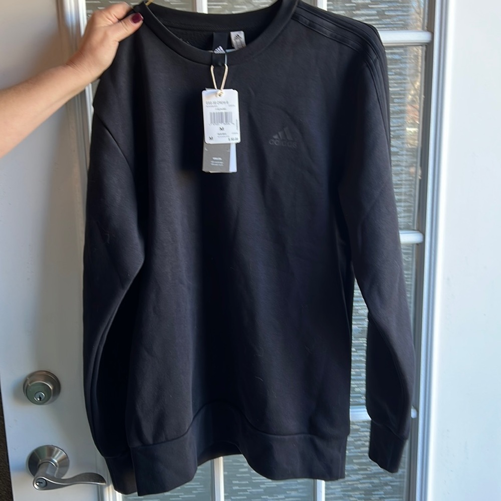 Adidas ESS 3S Crew Long Sleeve Sweatshirt Black